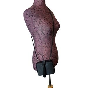 Vintage Jessica McClintock Black Clutch To Shoulder Bag